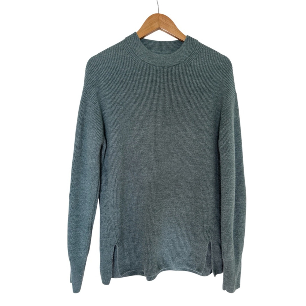 Lululemon Merino Wool Ribbed Crewneck Sweater Teal Size 6